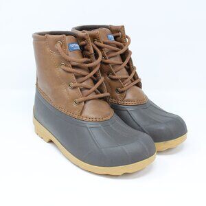 Sperry Kids Youth Size 3M Port Boot Brown Waterproof Duck Boot
